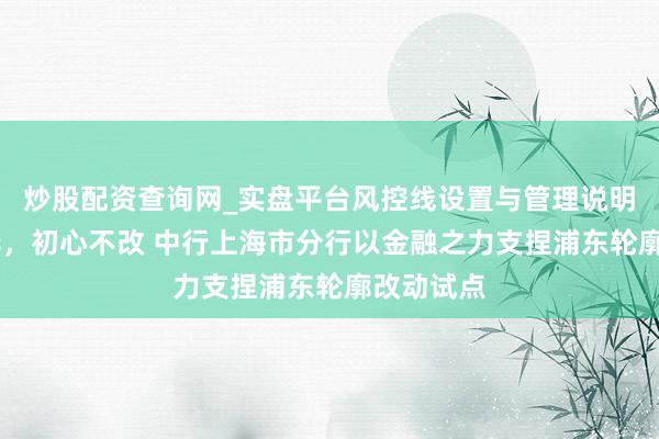炒股配资查询网_实盘平台风控线设置与管理说明 百年风华，初心不改 中行上海市分行以金融之力支捏浦东轮廓改动试点